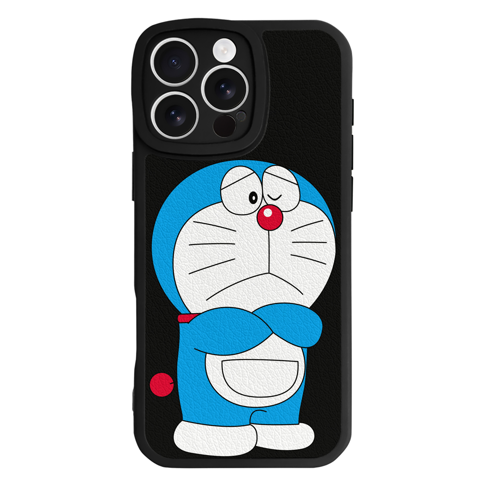 （画像用） ドラえもん Doraemon 【iPhone 16シリーズ対応】シリコンスマホケース（レザー調） 材質：シリコン